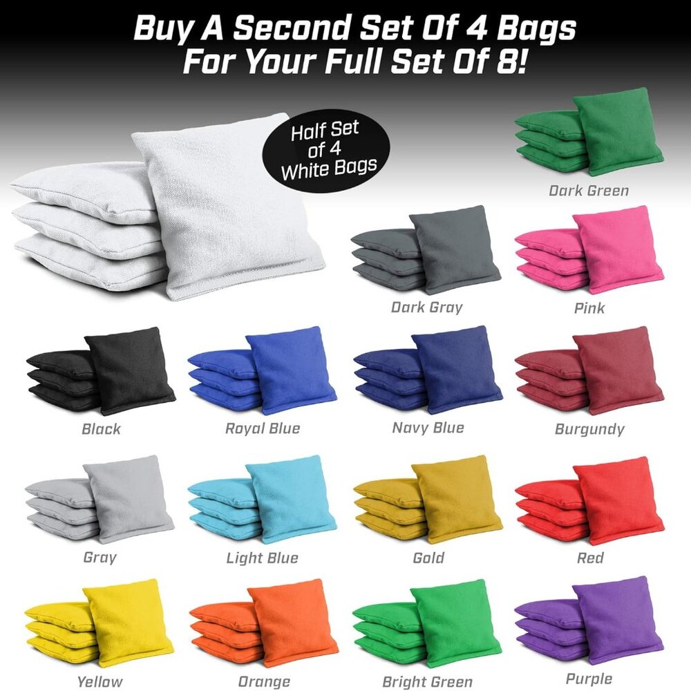 Cornhole Bean Bags Set of 4-16 Colors Available - Regulation All Weather, Mix an - Picture 6 of 6